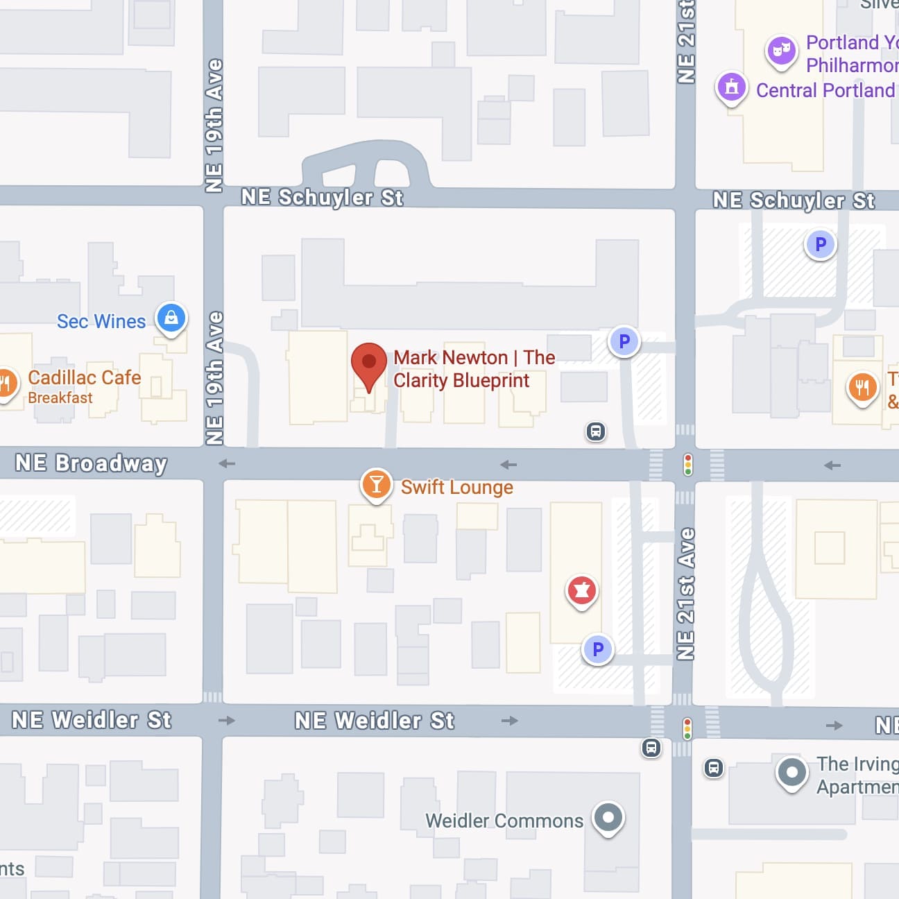 The Clarity Blueprint Studio located at 1923 NE Broadway Portland, OR 97232